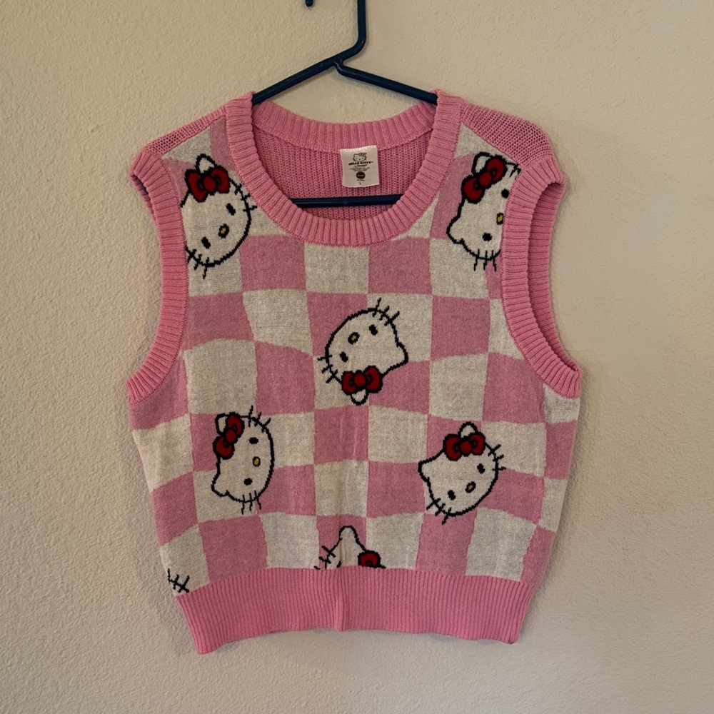 Hello Kitty Pink Knit Vest Top
